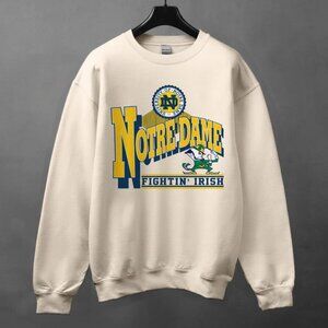 Vintage 90s University of Notre Dame Fighting Irish Sweatshirt Football Shirt